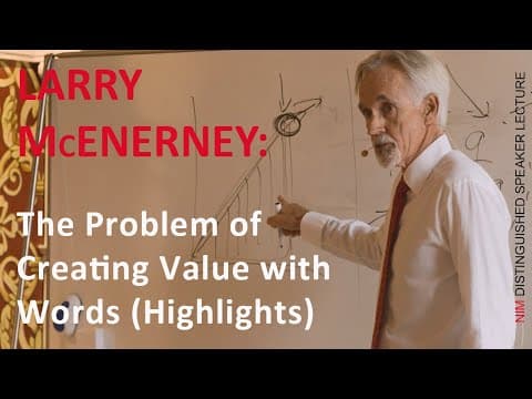 NIM Distinguished Speakers – Larry McEnerney